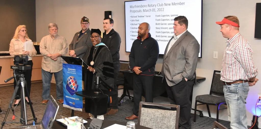 FOUR new Rotarians were Pinned Today!